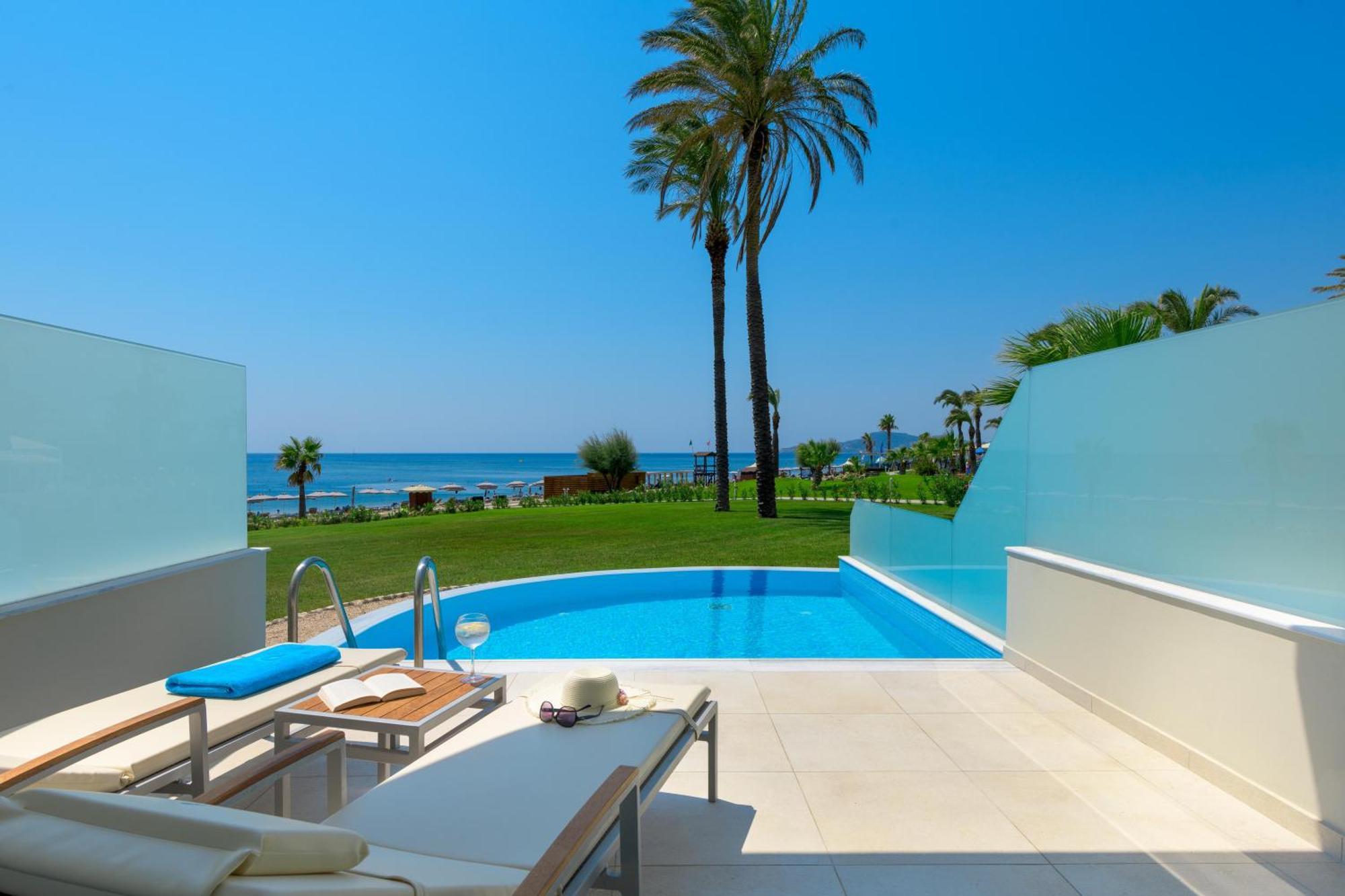 Rodos Palladium Leisure & Wellness Kallithea  Bagian luar foto A private pool at a hotel in Crete, Greece